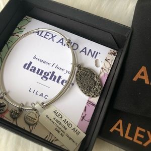 NWT Alex and Ani Daughter Lilac Bracelet Bangle